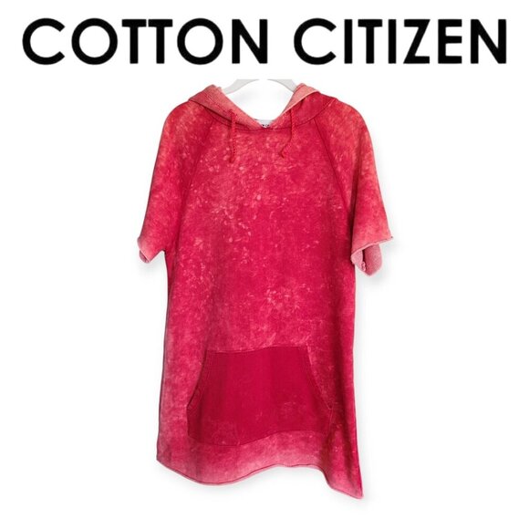 Cotton Citizen Tomato Red Hooded Mini Dress size S - Picture 1 of 11